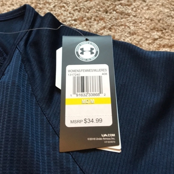 NWT Under Armour Open Back Tee - Picture 2 of 3